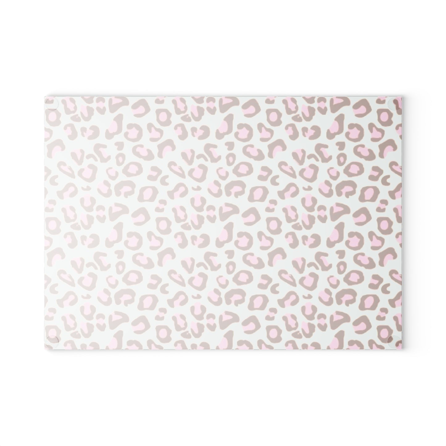BabyGirl Elite Pink Leopard Print Glass Cutting Board