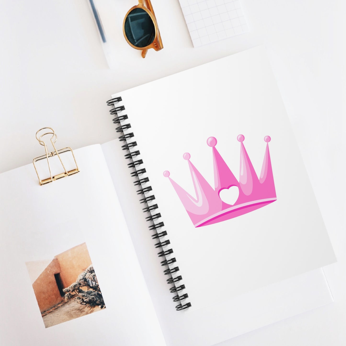 BabyGirl Elite Pink Crown Spiral Notebook