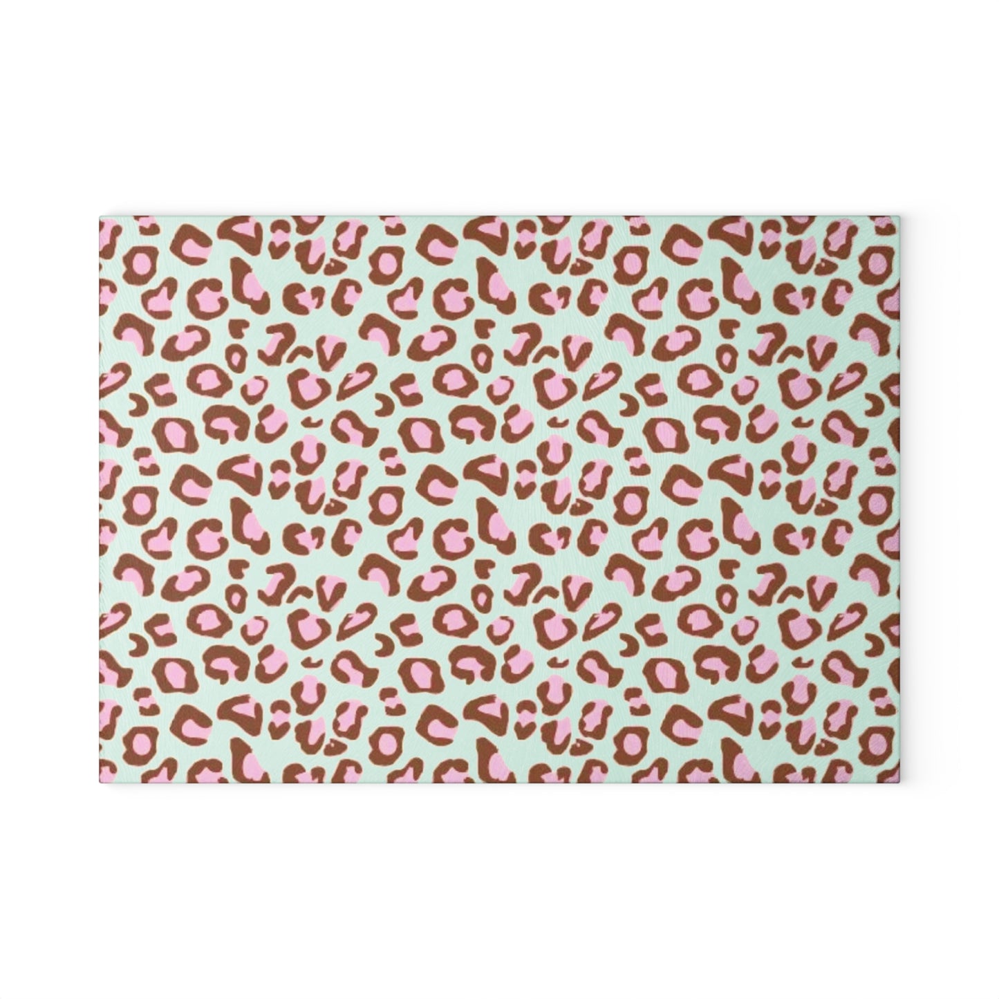 BabyGirl Elite Pink Leopard Print Glass Cutting Board