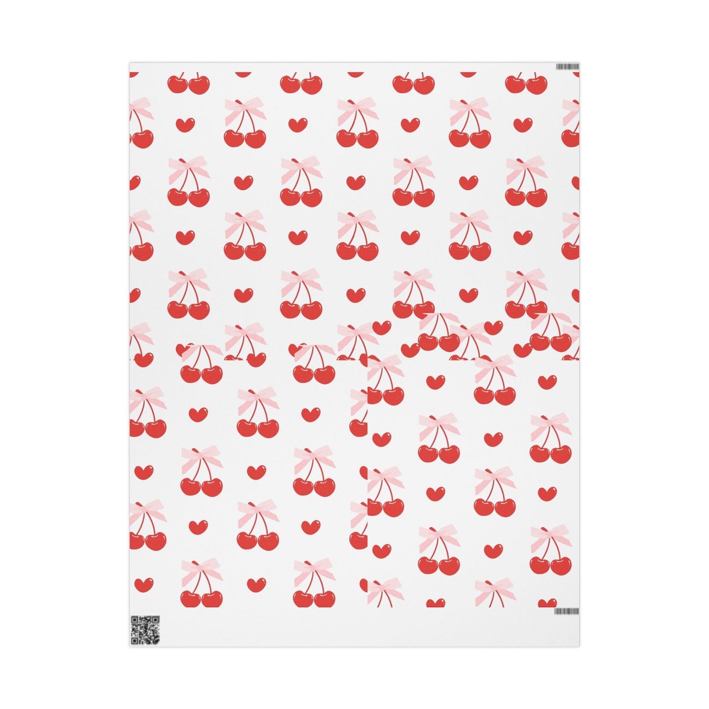 BabyGirl Elite Pink & Red Cherries Wrapping Paper