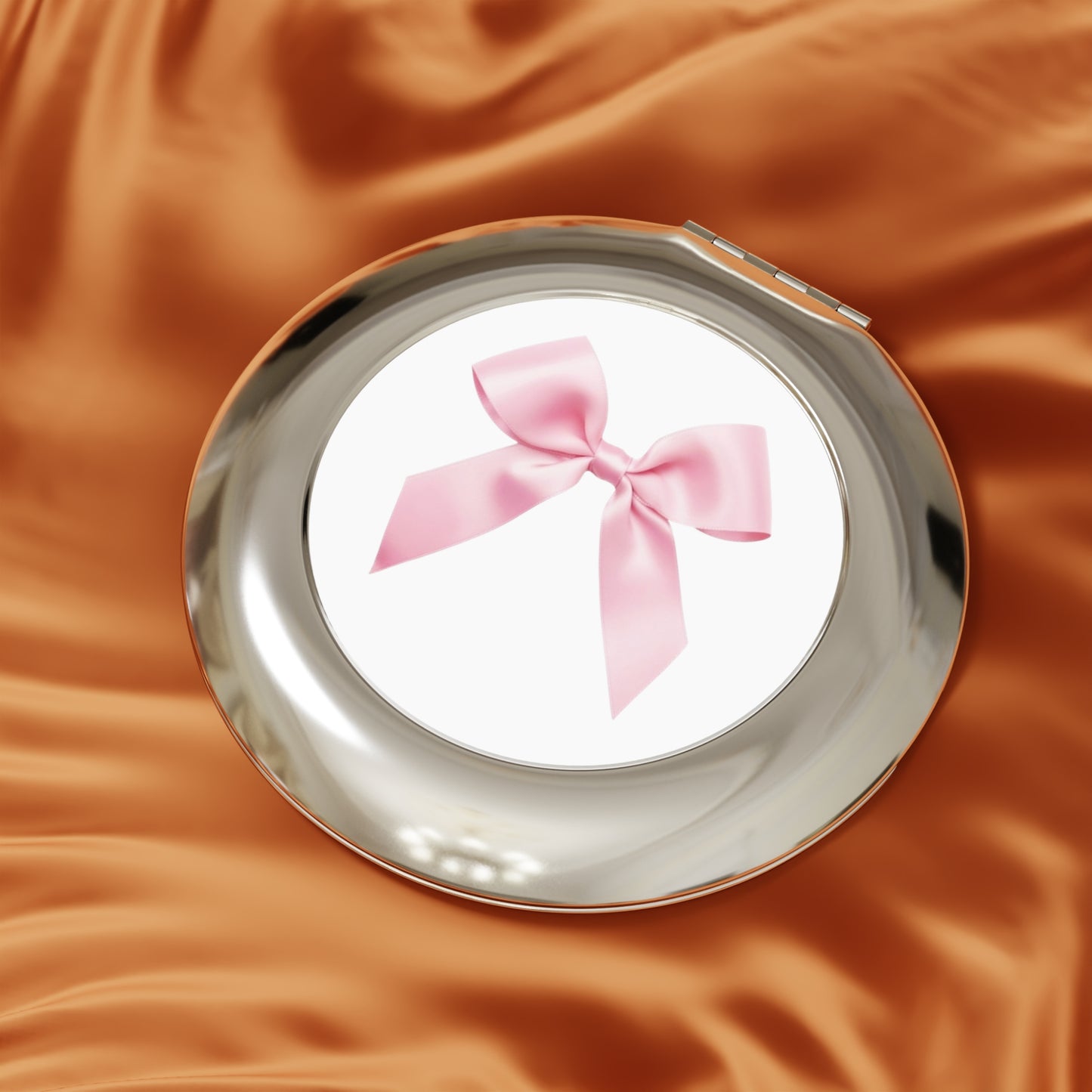 BabyGirl Elite Compact Travel Mirror with Pink Bow