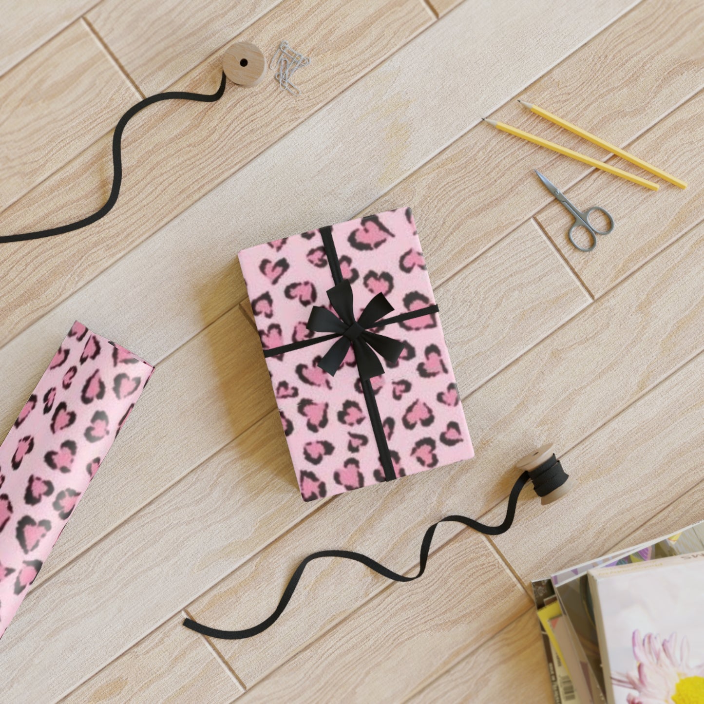 BabyGirl Elite Pink Leopard Gift Wrap