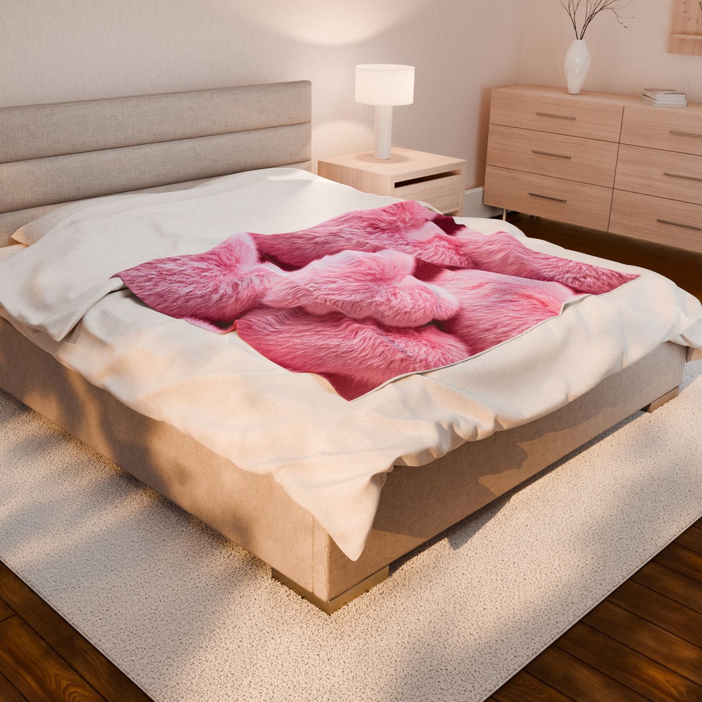 BabyGirl Elite Cozy Pink Heart Plush Blanket