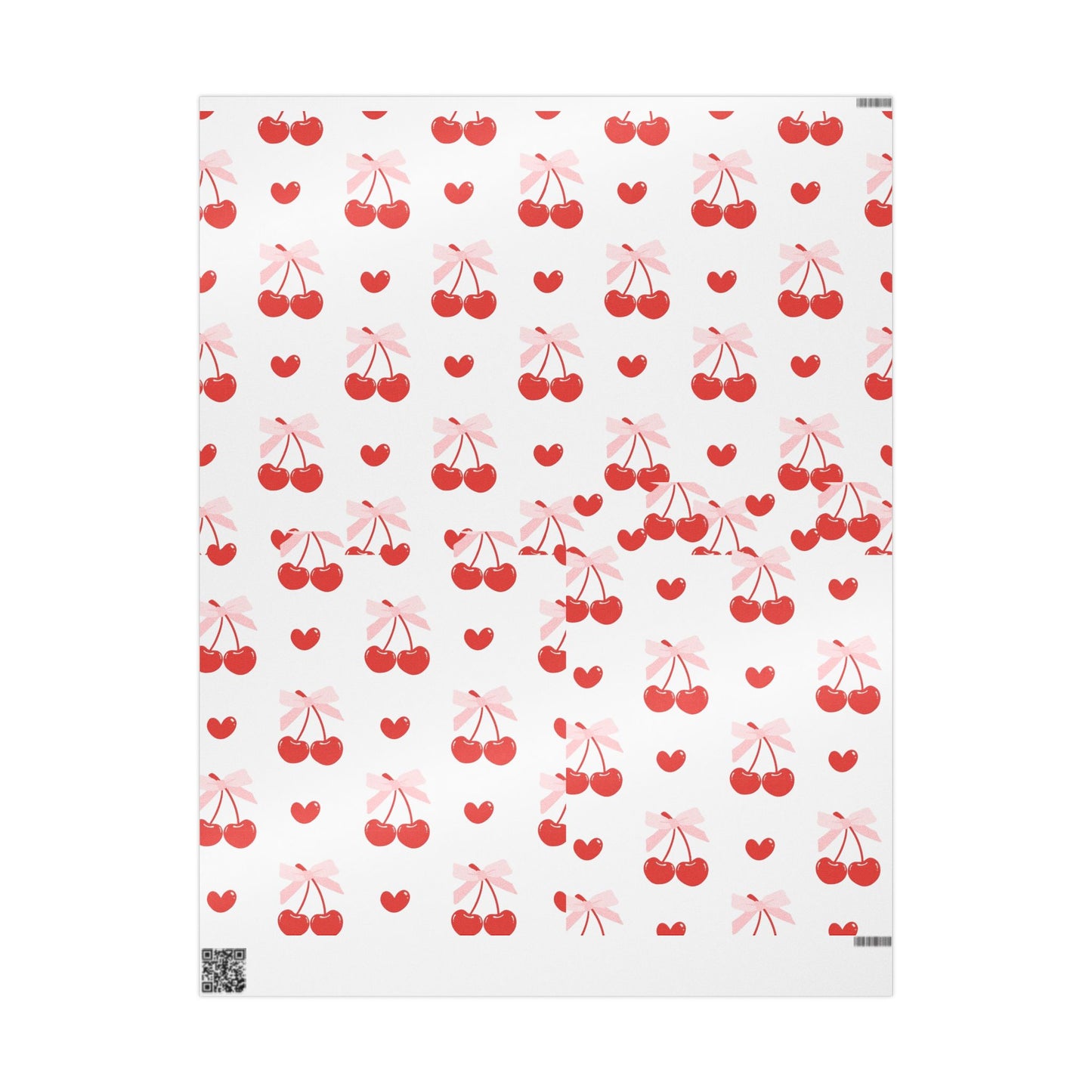 BabyGirl Elite Pink & Red Cherries Wrapping Paper