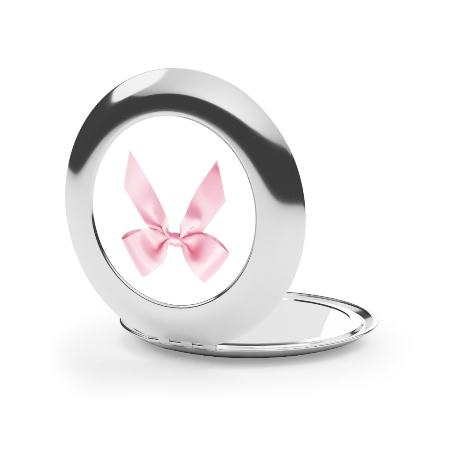 BabyGirl Elite Compact Travel Mirror with Pink Bow