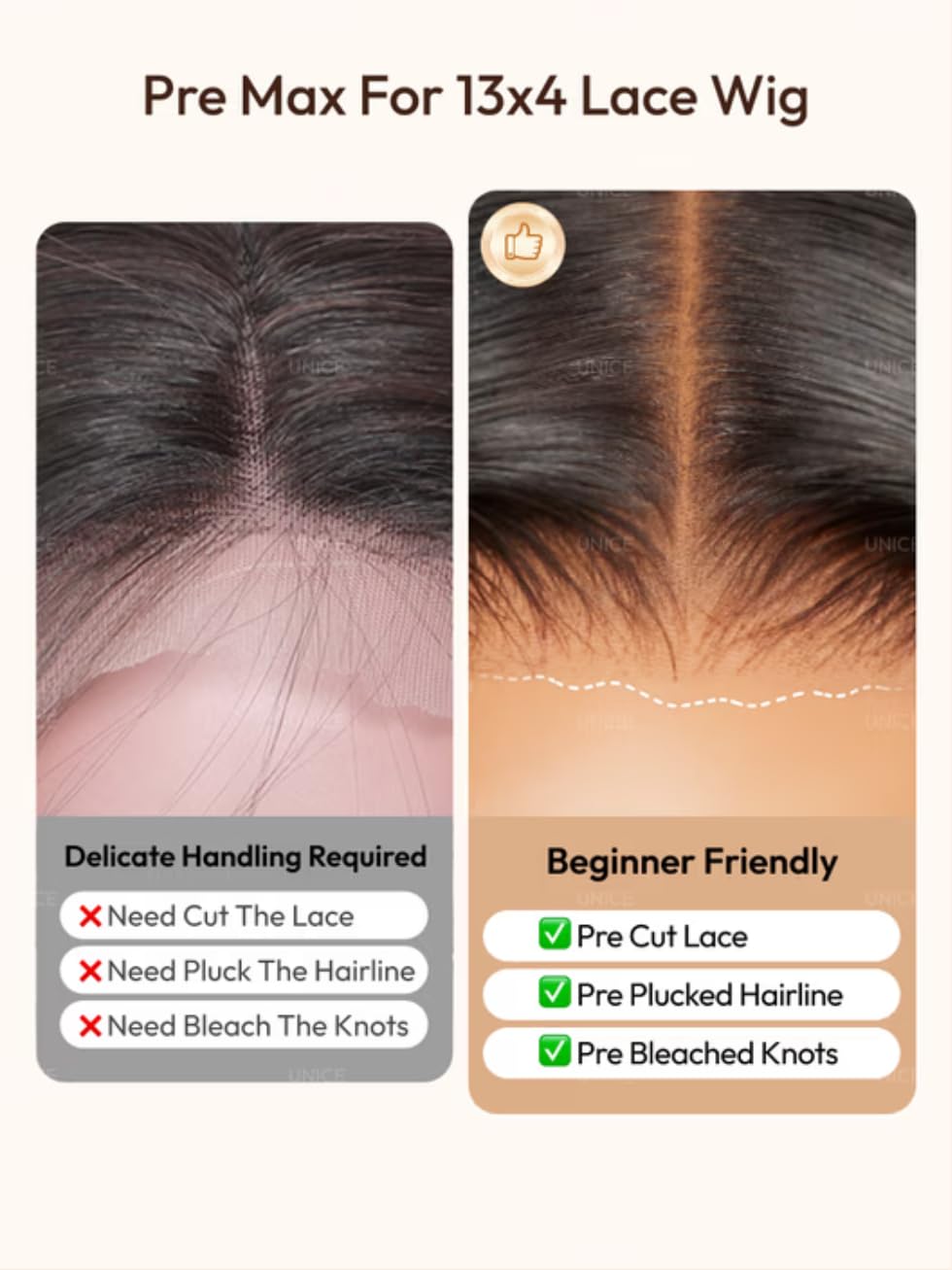 UNICE 13x4 HD Lace Front Wig Human Hair Drawstring Wigs Auburn Brown Loose Wave Face Framing Layers Curtain Bangs Glueless Wig Pre Plucked Pre Cut Bleached Knots 150% Density 20 Inch