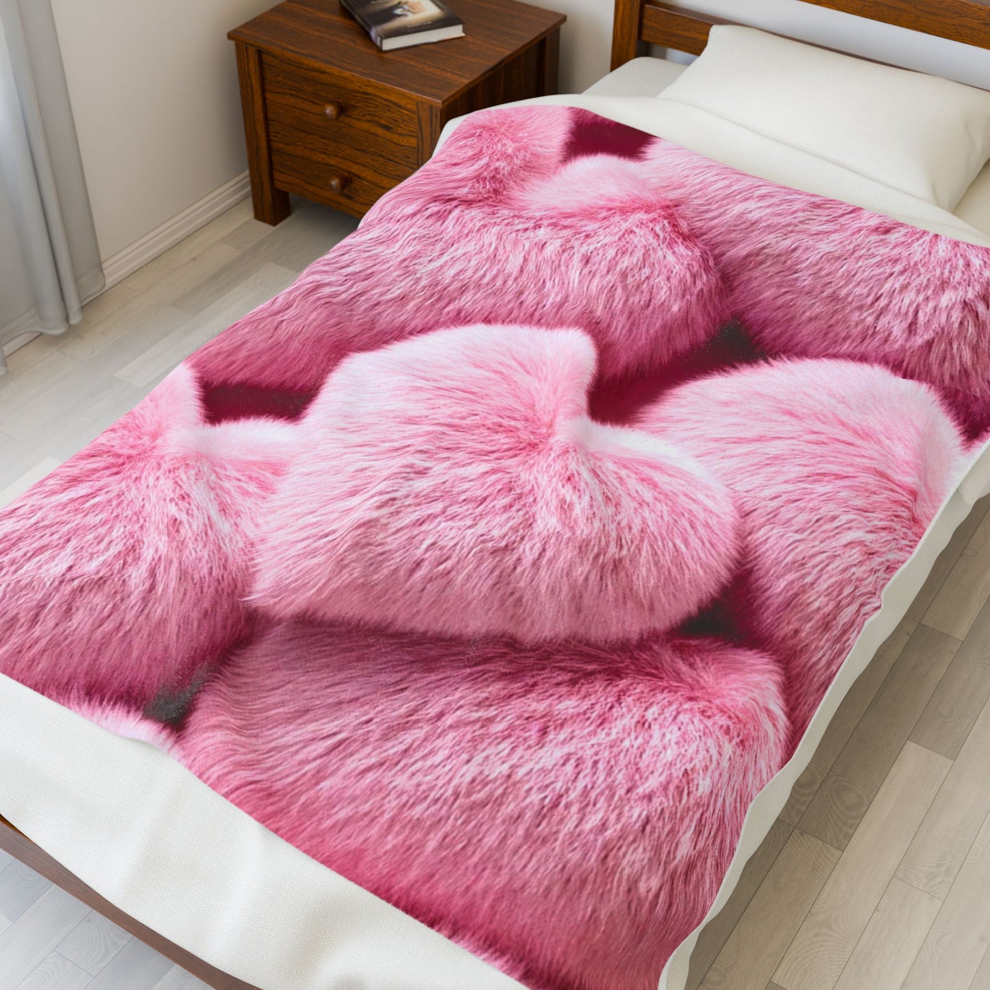BabyGirl Elite Cozy Pink Heart Plush Blanket