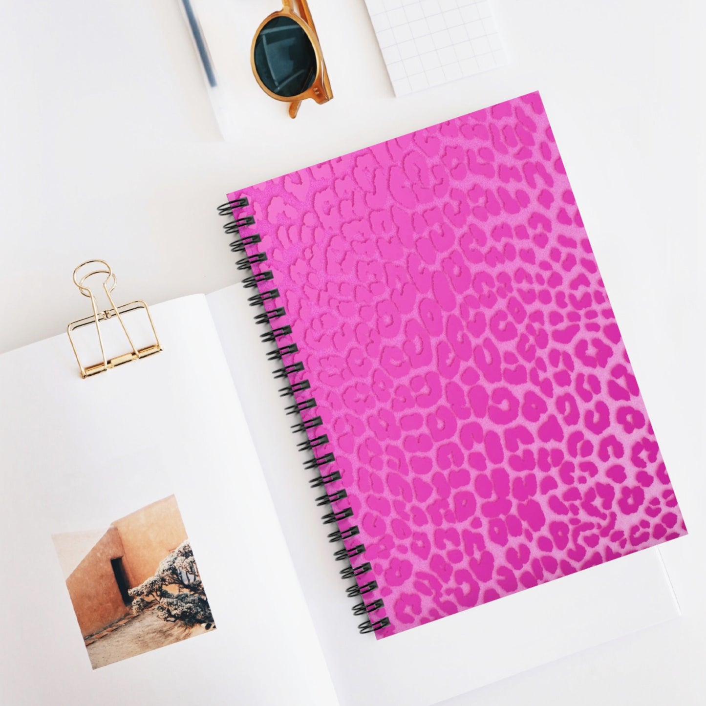 BabyGirl Elite Pink Leopard Print Spiral Notebook