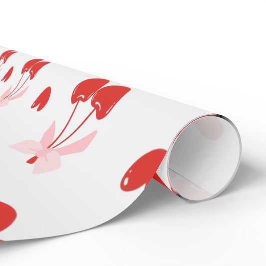 BabyGirl Elite Pink  & Red Cherries Wrapping Paper