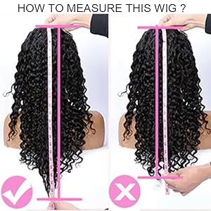 ISEE Wear and Go Glueless Wig Afro Kinky Curly Lace Front Wigs Human Hair 7x5 HD Lace Afro Curly Wigs for Women Lace Pre Cut Glueless Wigs Human Hair Pre Plucked 16 Inch