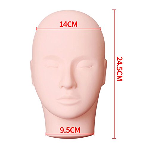 Pro Training Mannequin Flat Head Practice Make Up Eye Lashes Eyelash Extensions,Practice Training Head Manikin Cosmetology Mannequin Doll Face Head