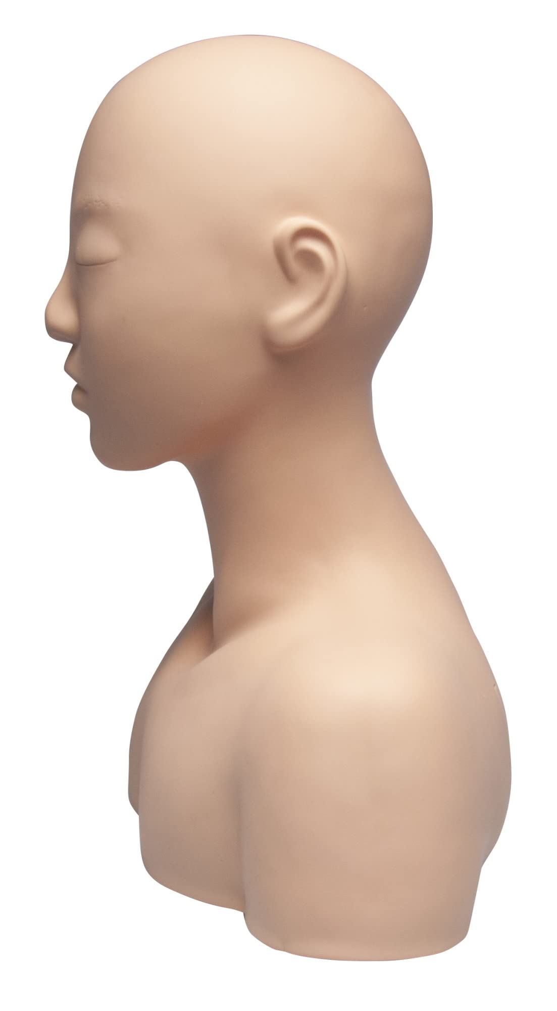 Diane Esthetics Mannequin Head with Shoulders for Massage, No Hair or Makeup, Physiology, and Training, Ideal for Professionals and Beauty School Students