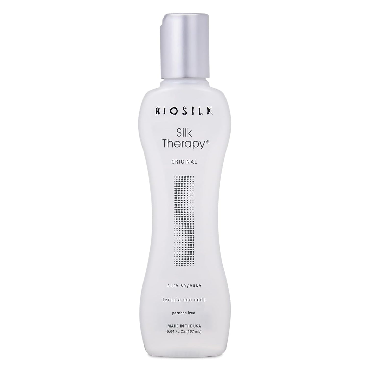 BioSilk Silk Therapy Original, Reconstructing Treatment For Adding Shine & Helping Prevent Split Ends, Sulfate, Paraben, & Cruelty-Free, 5.64 Oz