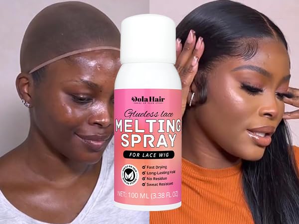 Dolahair Lace Glue Kit - Complete Set with Lace Tint Mousse, Wig Installation & Melting Spray(Medium Brown)