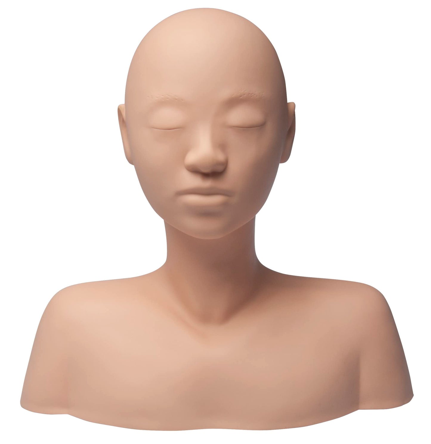 Diane Esthetics Mannequin Head with Shoulders for Massage, No Hair or Makeup, Physiology, and Training, Ideal for Professionals and Beauty School Students