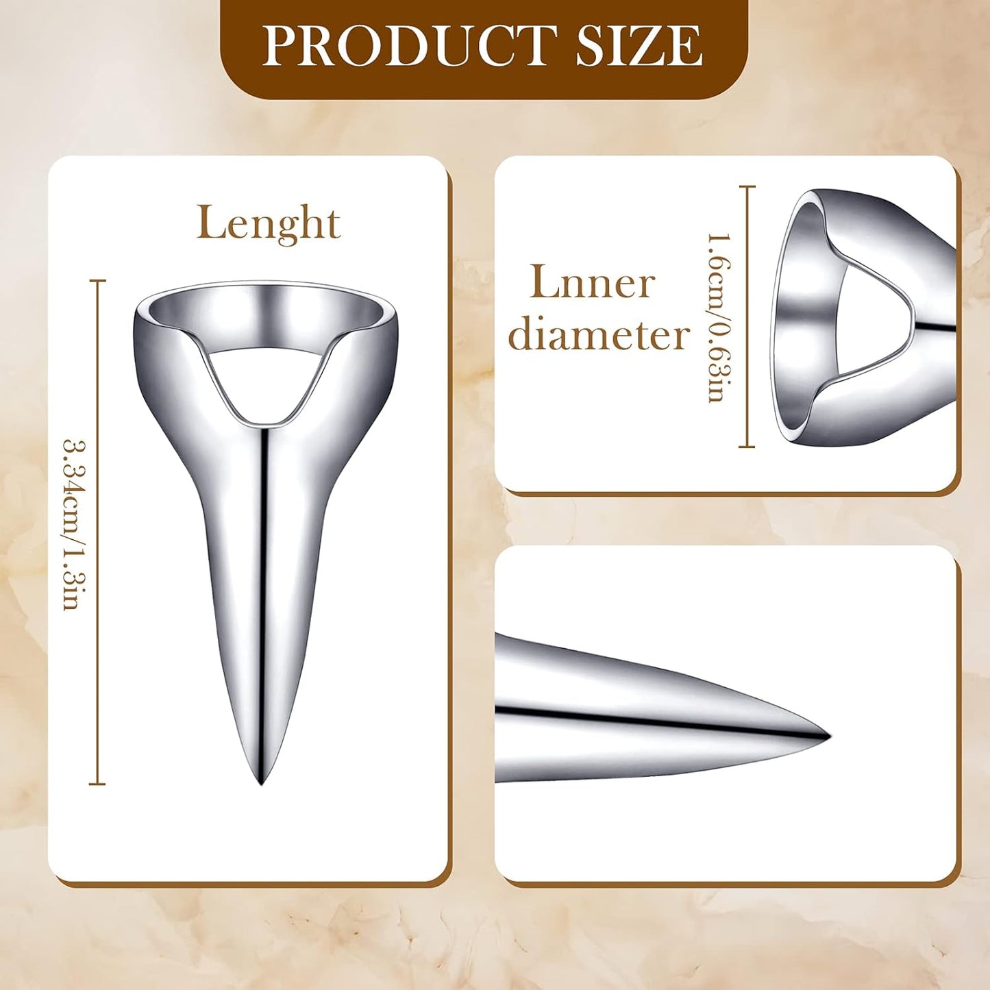 Jadive 6 Pieces Metal Hair Parting & Sectioning Rings Stitch Braid Tool Finger Retro Hair Extensions Tools for Women, Halloween Cosplay, Salon Use