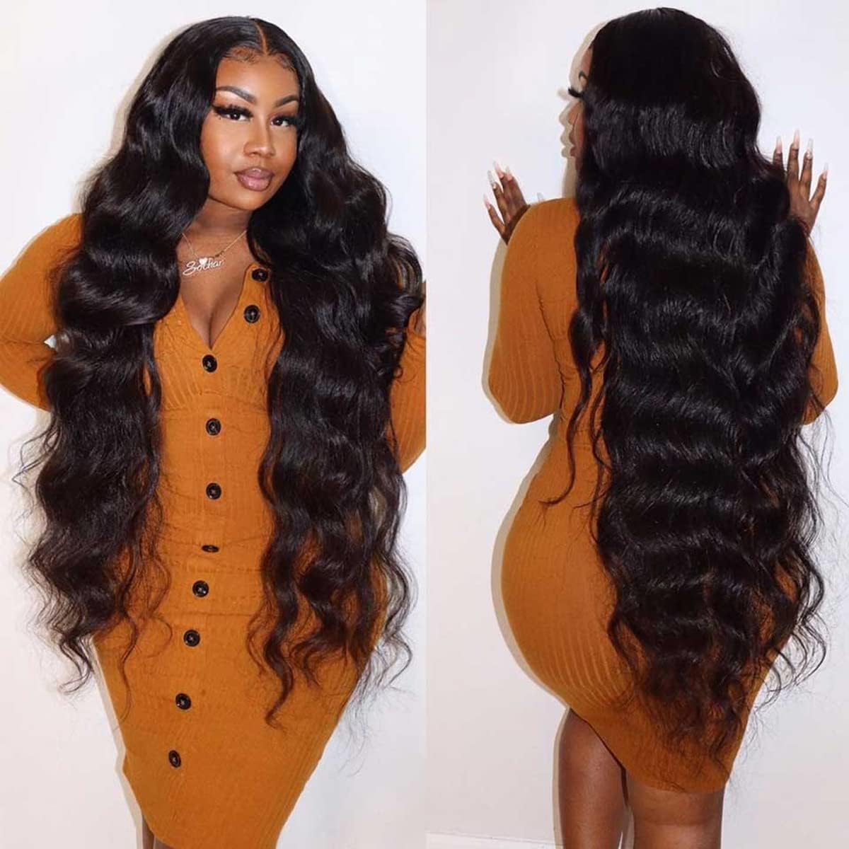 Wear and Go Glueless Wigs Human Hair Pre Cut HD Lace 5X5 Body Wave Lace Wigs Human Hair Pre Plucked 180% Density 3 Seconds to Wear Glueless Wigs for Beginners 28 Inch, Black