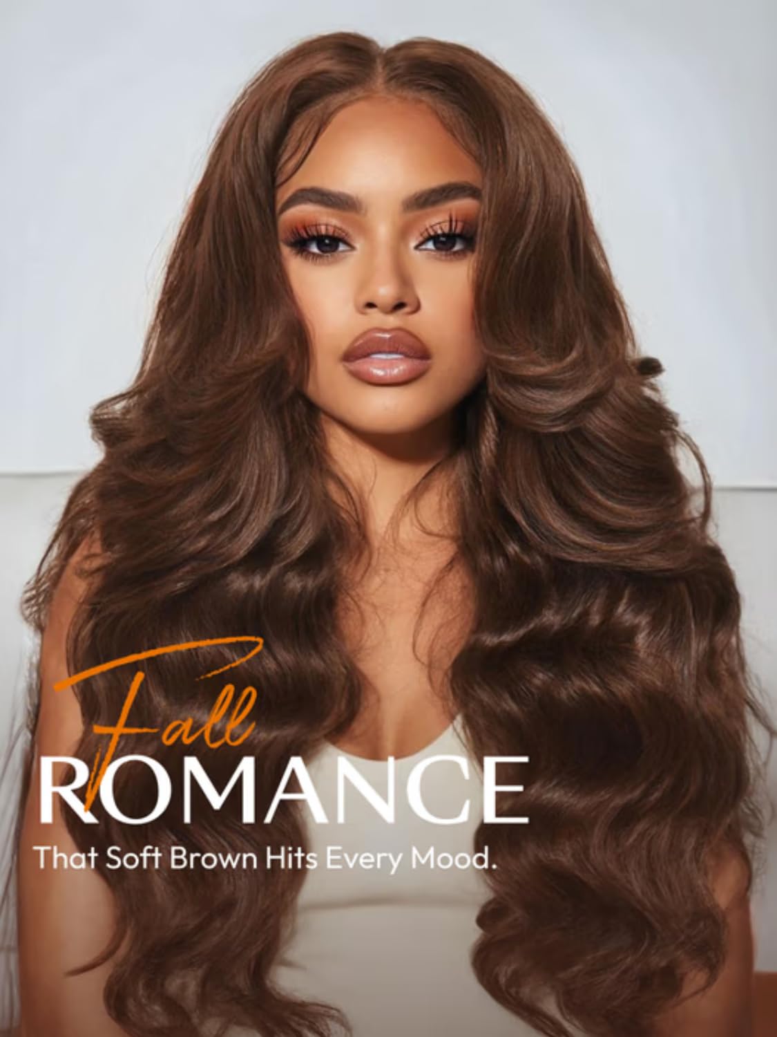 UNICE 13x4 HD Lace Front Wig Human Hair Drawstring Wigs Auburn Brown Loose Wave Face Framing Layers Curtain Bangs Glueless Wig Pre Plucked Pre Cut Bleached Knots 150% Density 20 Inch