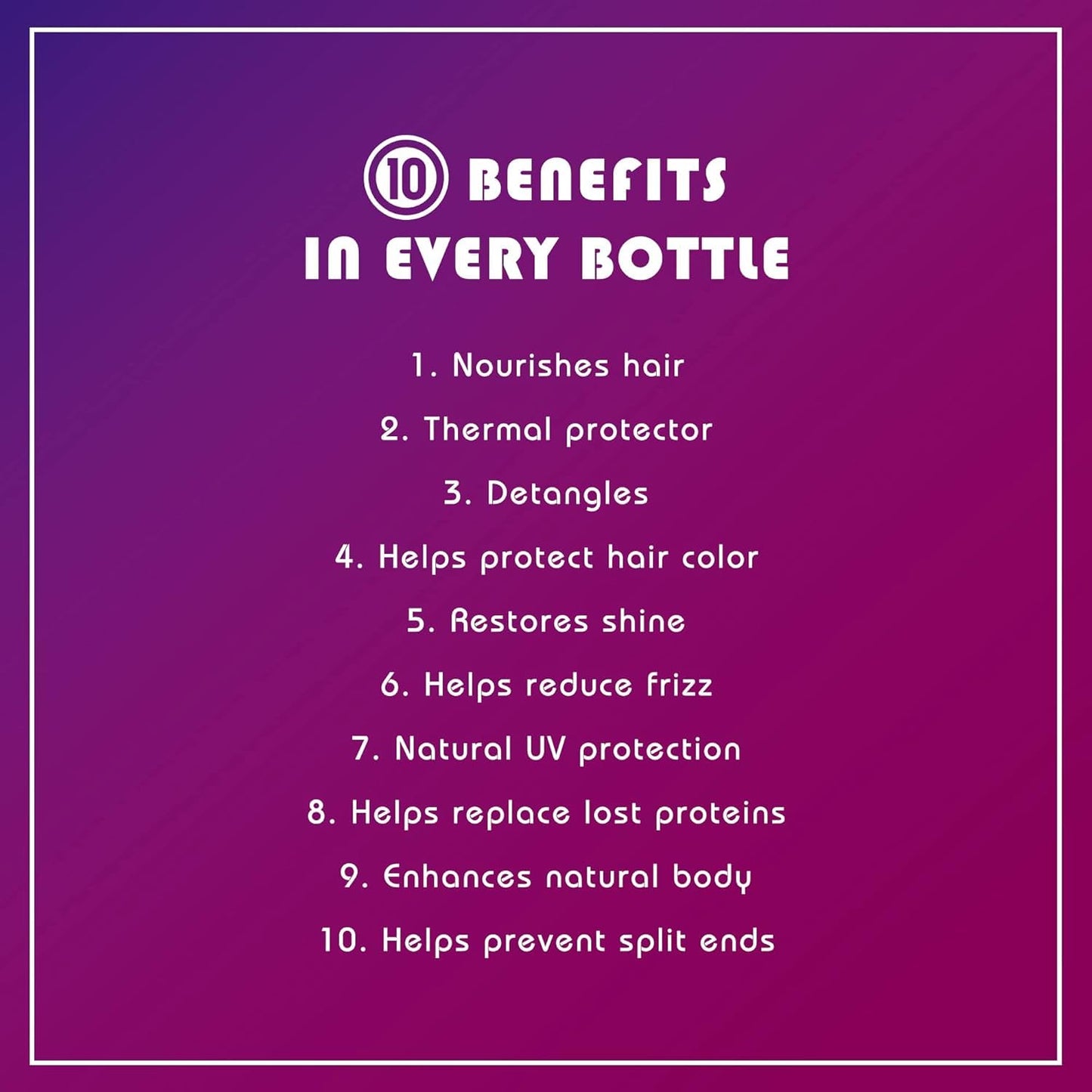 It's a 10 Haircare Miracle Leave-In product, 10 fl. oz.