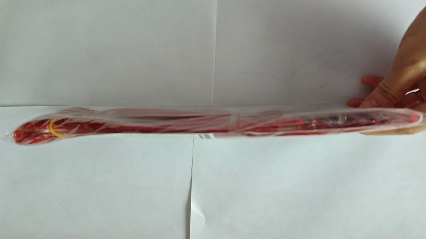 12 PCS Red Hair Extensions Clip in, 22 Inch Colored Hair Extensions Party Highlights Long Straight Synthetic Hairpieces for Women Kids Girls Cosplay