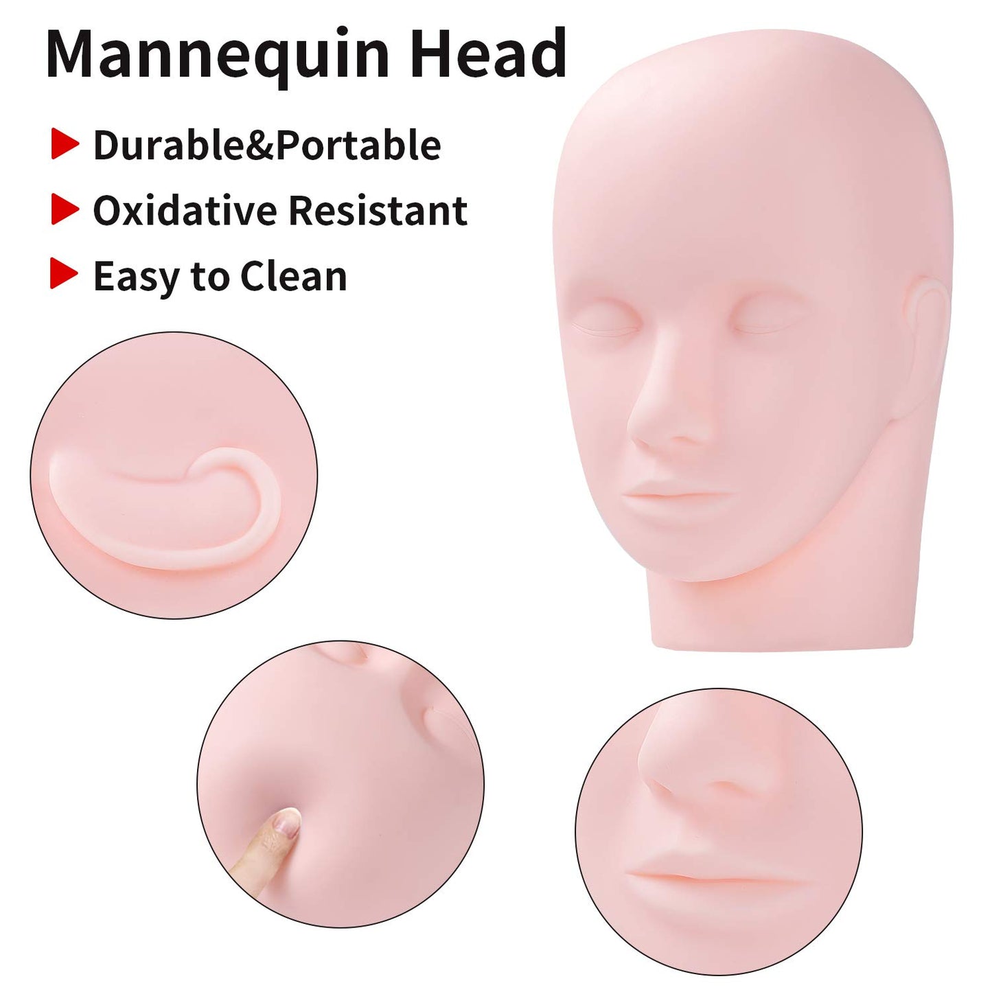 Pro Training Mannequin Flat Head Practice Make Up Eye Lashes Eyelash Extensions,Practice Training Head Manikin Cosmetology Mannequin Doll Face Head