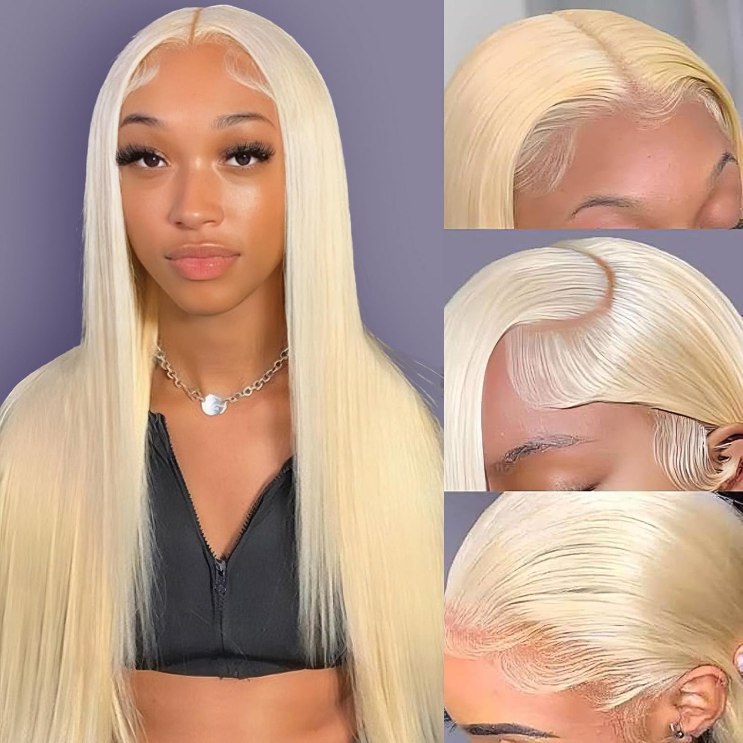 30 Inch 613 Lace Front Wig Human Hair Blonde 13X6 HD Transparent Lace Front Wigs Human Hair 180% Density Blonde Glueless Wigs 613 HD Straight Lace Frontal Wig Pre Plucked