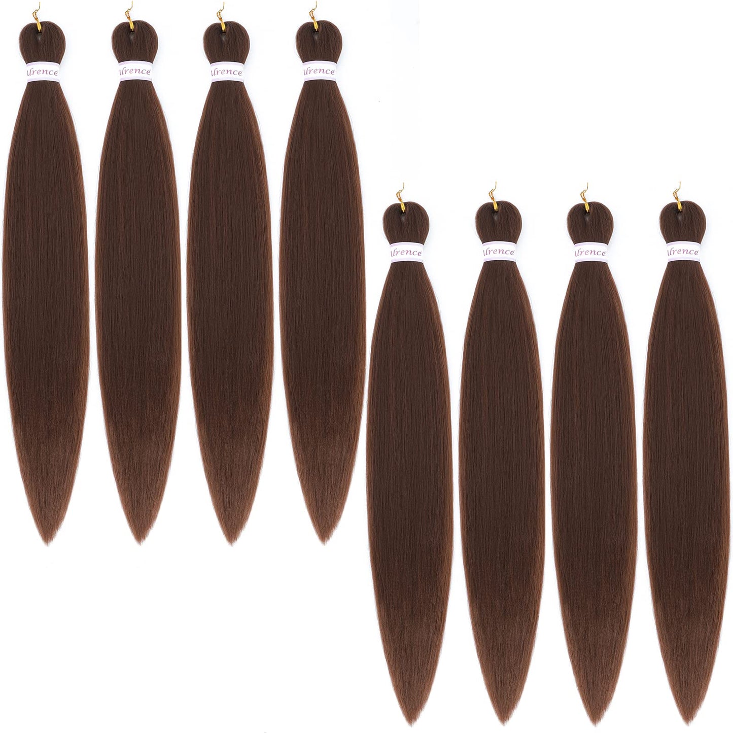 Alrence Pre Stretched Braiding Hair Long Braid 30 Inch 8 Packs Professional Braiding Hair Extensions Synthetic Crochet Twist Braids (30 Inch, 1B#)