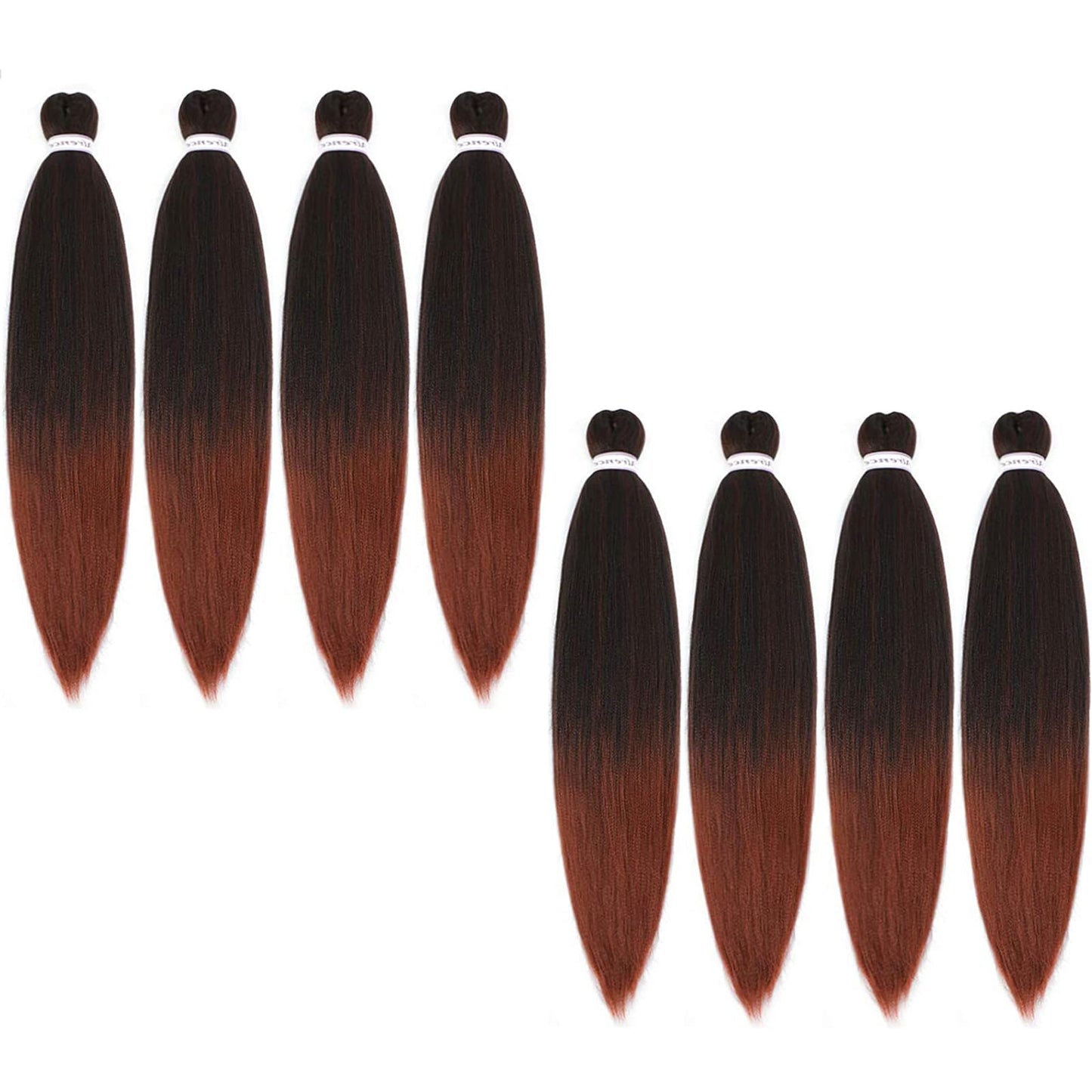 Alrence Pre Stretched Braiding Hair Long Braid 30 Inch 8 Packs Professional Braiding Hair Extensions Synthetic Crochet Twist Braids (30 Inch, 1B#)