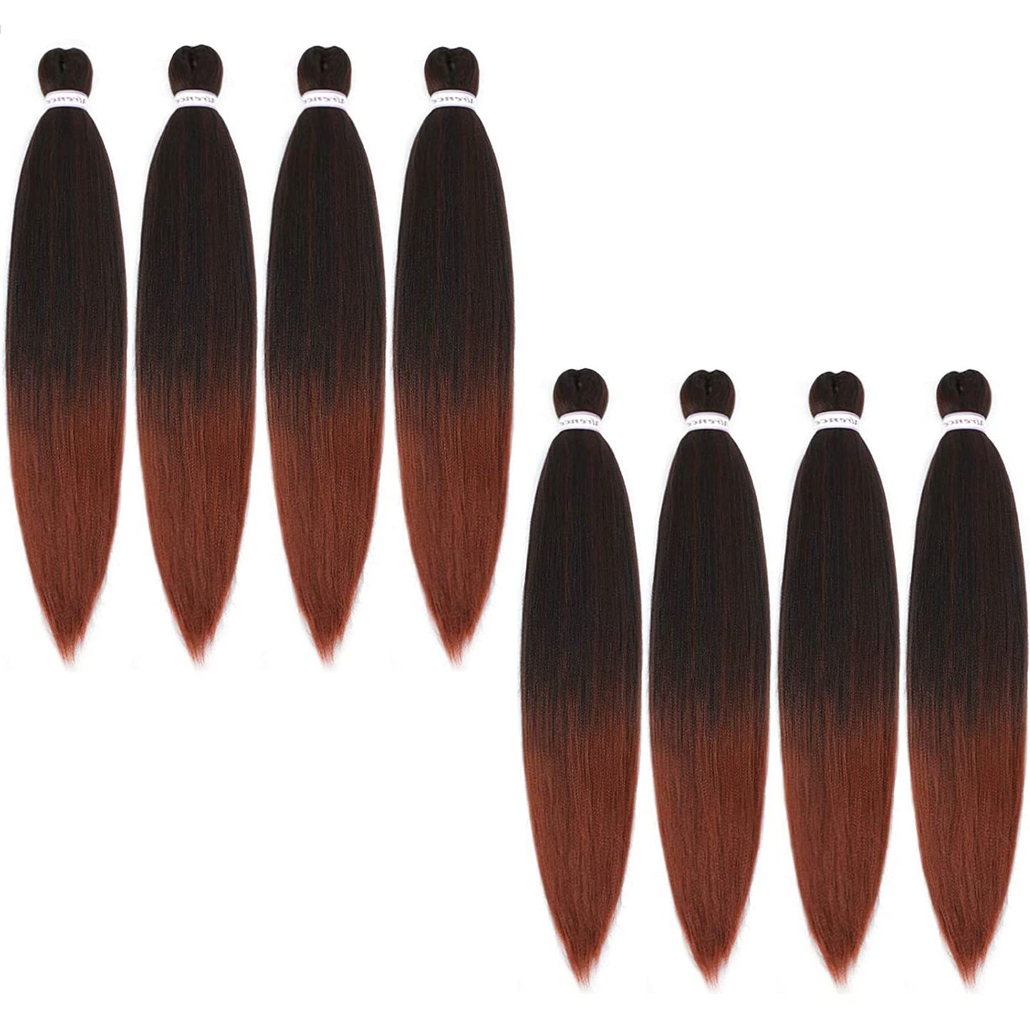 Alrence Pre Stretched Braiding Hair Long Braid 30 Inch 8 Packs Professional Braiding Hair Extensions Synthetic Crochet Twist Braids (30 Inch, 1B#)