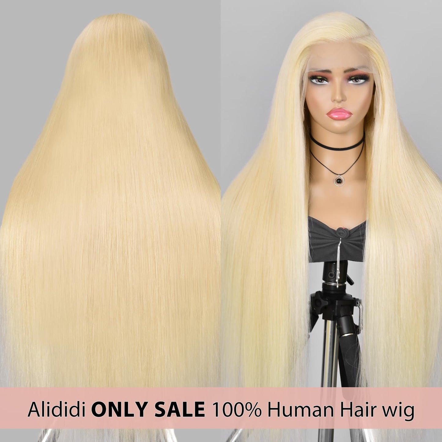 Alididi 613 13x6 Lace Front Wig Human Hair 150 Density Blonde Wig Human Hair 613 Lace Front Wig Human Hair Straight Lace Frontal Wig (150Inch, 613 Blonde Wig)