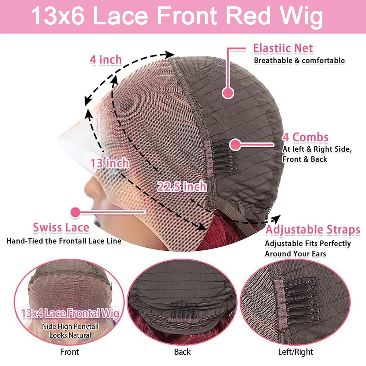 28 Inch 99j Burgundy Lace Front Wigs Human Hair Red Burgundy Wig 180% Density 13x6 Body Wave Lace Front Wigs Pre Plucked Glueless Lace Front Wigs Human Hair for Women