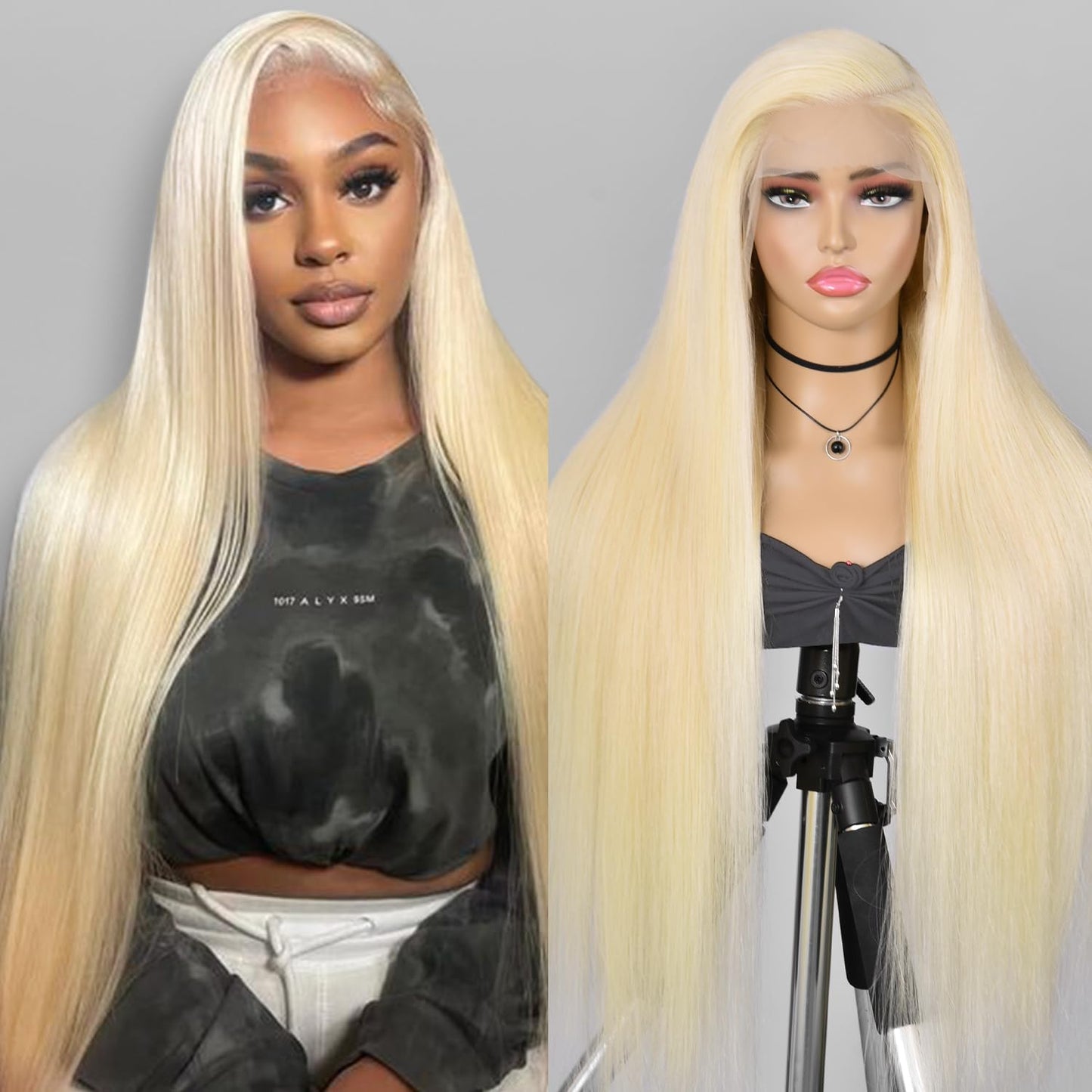 Alididi 613 13x6 Lace Front Wig Human Hair 150 Density Blonde Wig Human Hair 613 Lace Front Wig Human Hair Straight Lace Frontal Wig (150Inch, 613 Blonde Wig)