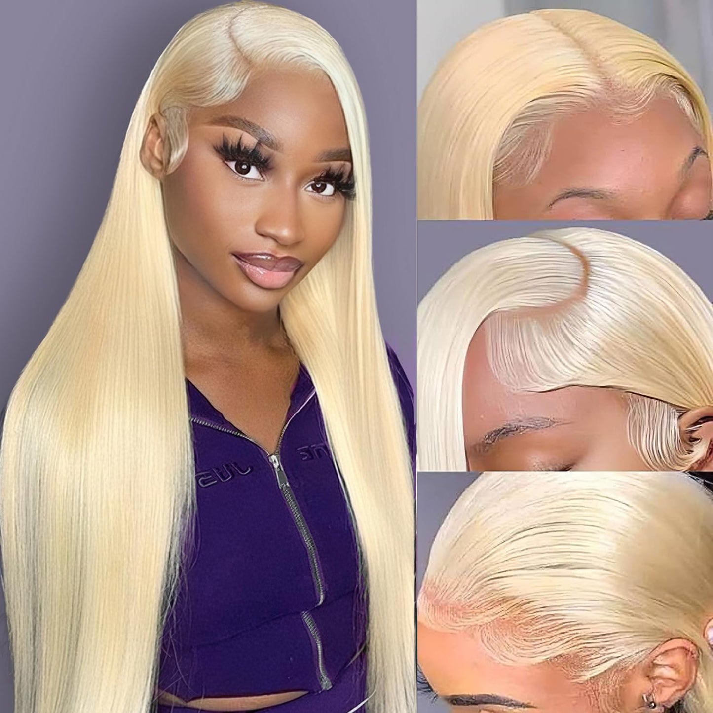 30 Inch 613 Lace Front Wig Human Hair Blonde 13X6 HD Transparent Lace Front Wigs Human Hair 180% Density Blonde Glueless Wigs 613 HD Straight Lace Frontal Wig Pre Plucked