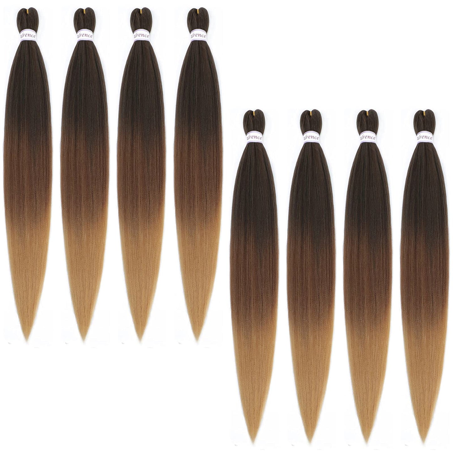 Alrence Pre Stretched Braiding Hair Long Braid 30 Inch 8 Packs Professional Braiding Hair Extensions Synthetic Crochet Twist Braids (30 Inch, 1B#)