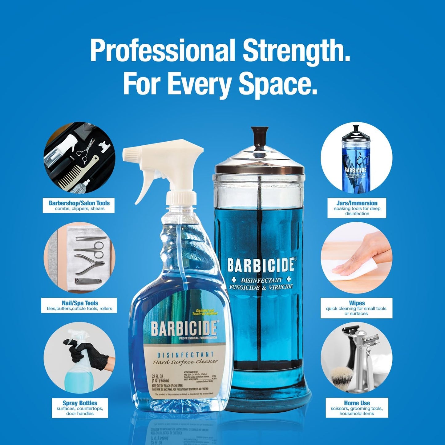 BARBICIDE Disinfectant Concentrate, 64 Oz (2 Bottles)