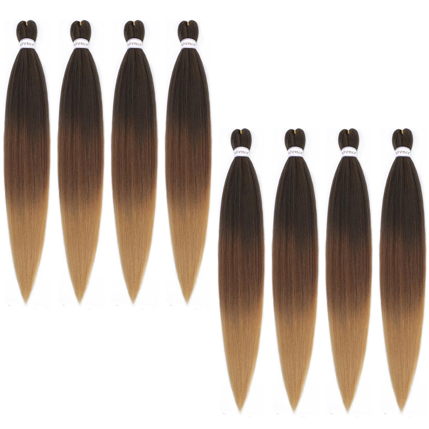 Alrence Pre Stretched Braiding Hair Long Braid 30 Inch 8 Packs Professional Braiding Hair Extensions Synthetic Crochet Twist Braids (30 Inch, 1B#)