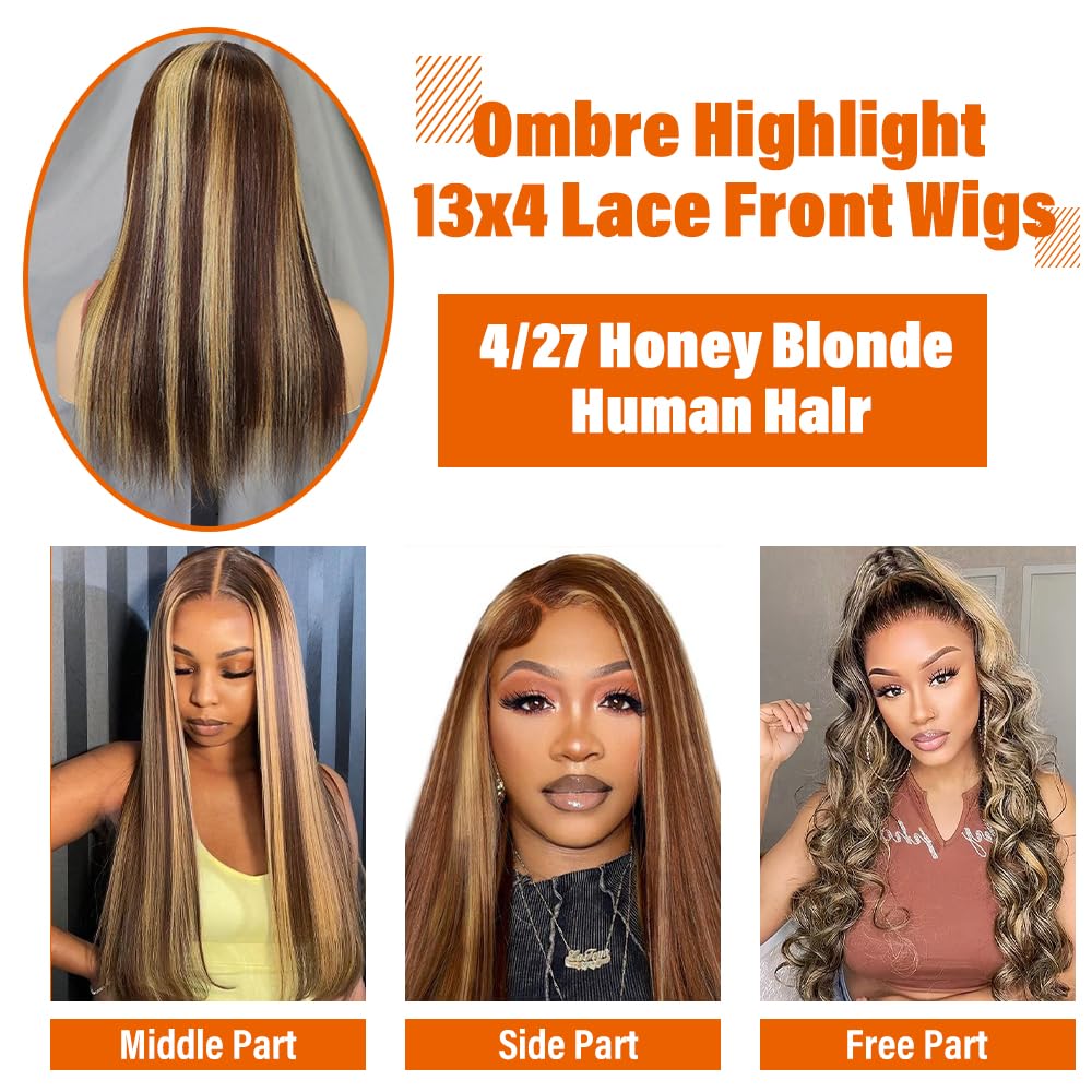 13x6 Lace Front Wigs Human Hair for Women 180 Density HD Transparent 28 Inch Straight Lace Front Wigs Human Hair Pre Plucked Glueless Lace Frontal Wigs Natural Black Color