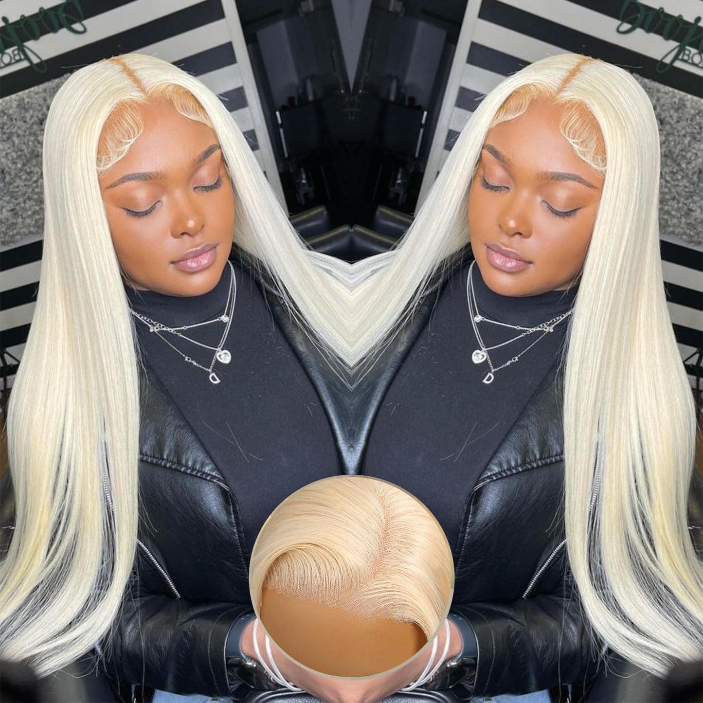 Alididi 613 13x6 Lace Front Wig Human Hair 150 Density Blonde Wig Human Hair 613 Lace Front Wig Human Hair Straight Lace Frontal Wig (150Inch, 613 Blonde Wig)