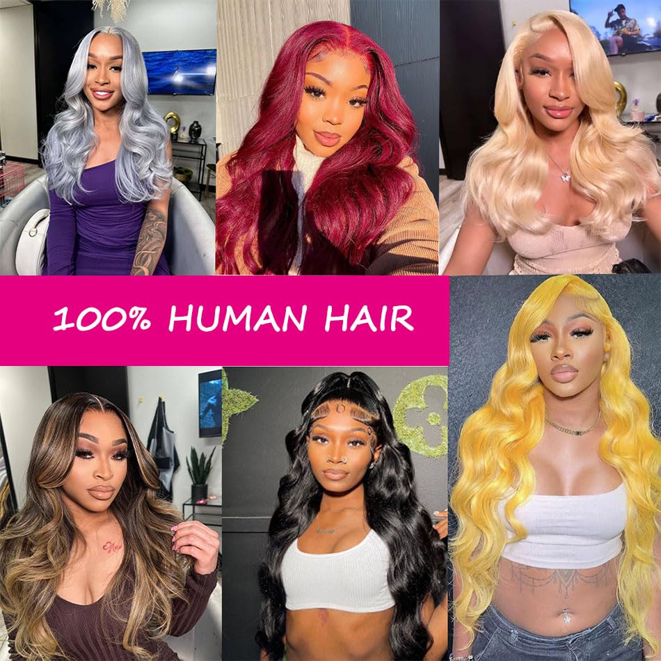 28 Inch 99j Burgundy Lace Front Wigs Human Hair Red Burgundy Wig 180% Density 13x6 Body Wave Lace Front Wigs Pre Plucked Glueless Lace Front Wigs Human Hair for Women
