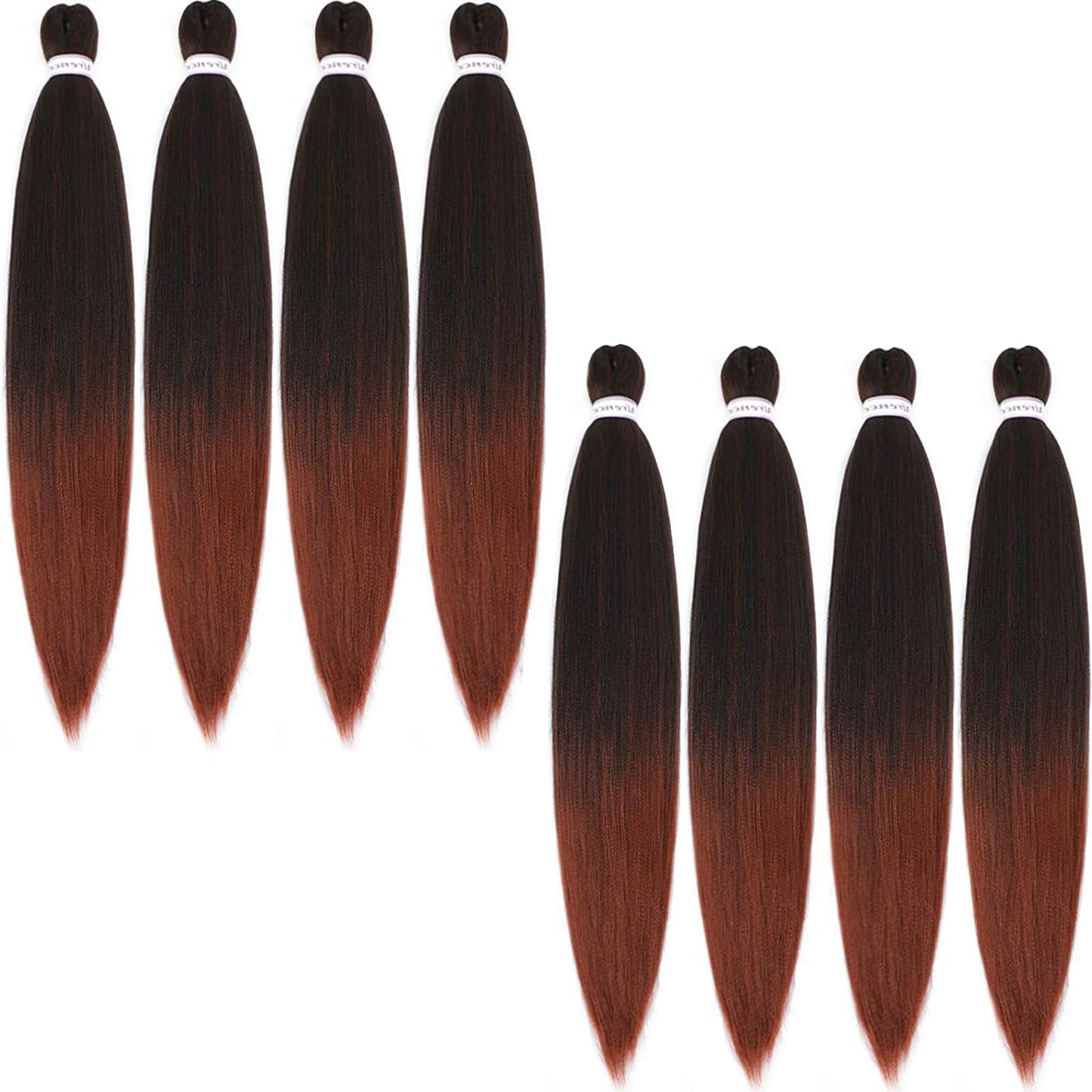 Alrence Pre Stretched Braiding Hair Long Braid 30 Inch 8 Packs Professional Braiding Hair Extensions Synthetic Crochet Twist Braids (30 Inch, 1B#)