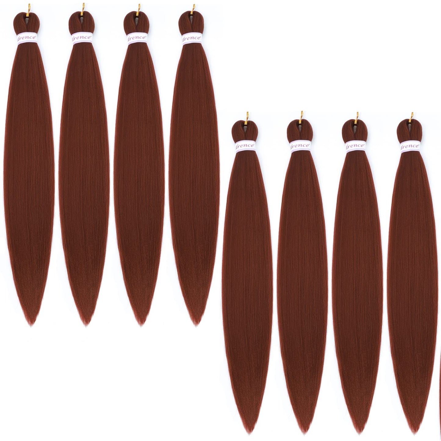 Alrence Pre Stretched Braiding Hair Long Braid 30 Inch 8 Packs Professional Braiding Hair Extensions Synthetic Crochet Twist Braids (30 Inch, 1B#)