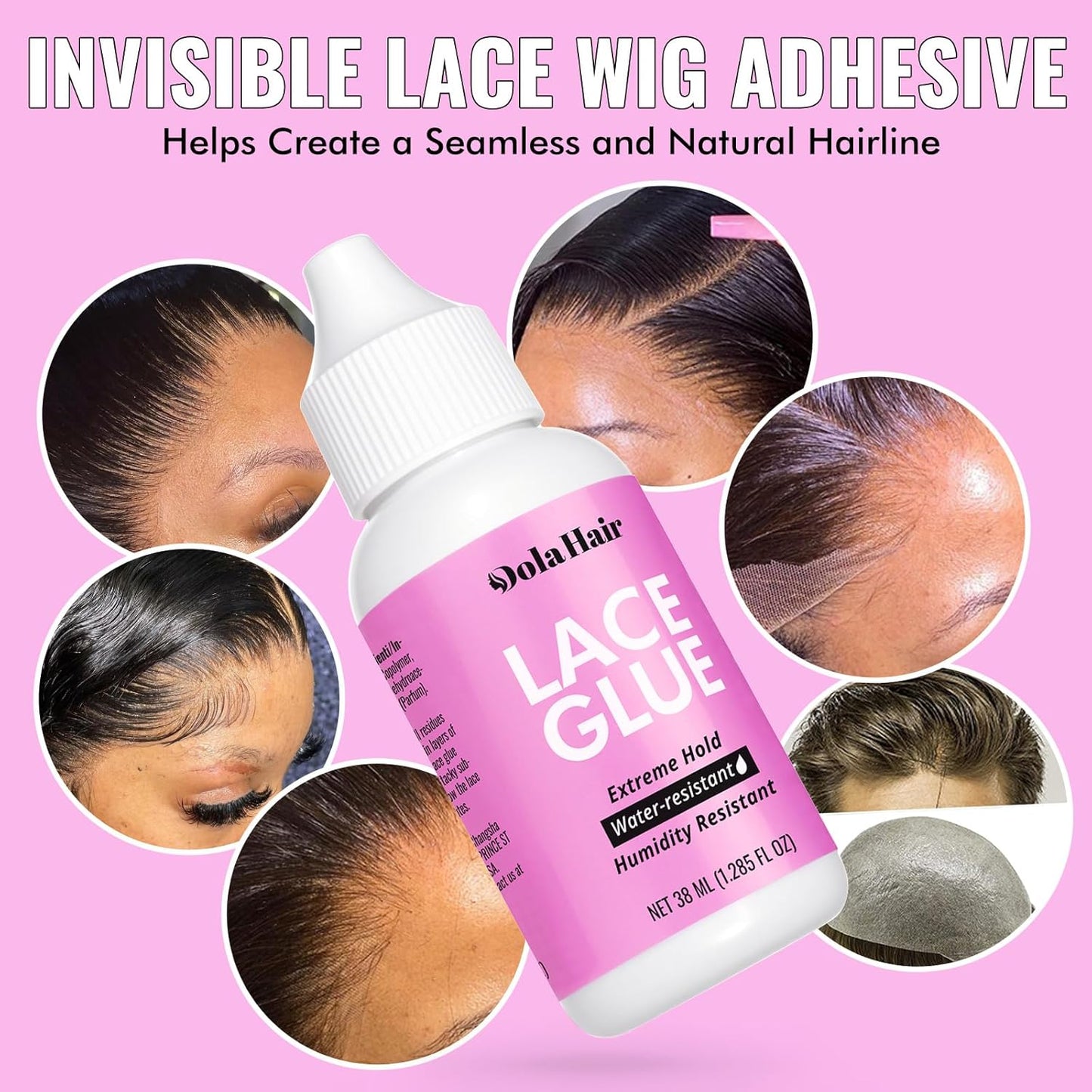 Dolahair Lace Wig Glue Kit - Waterproof Lace Front Glue for Wigs & Hair Replacement