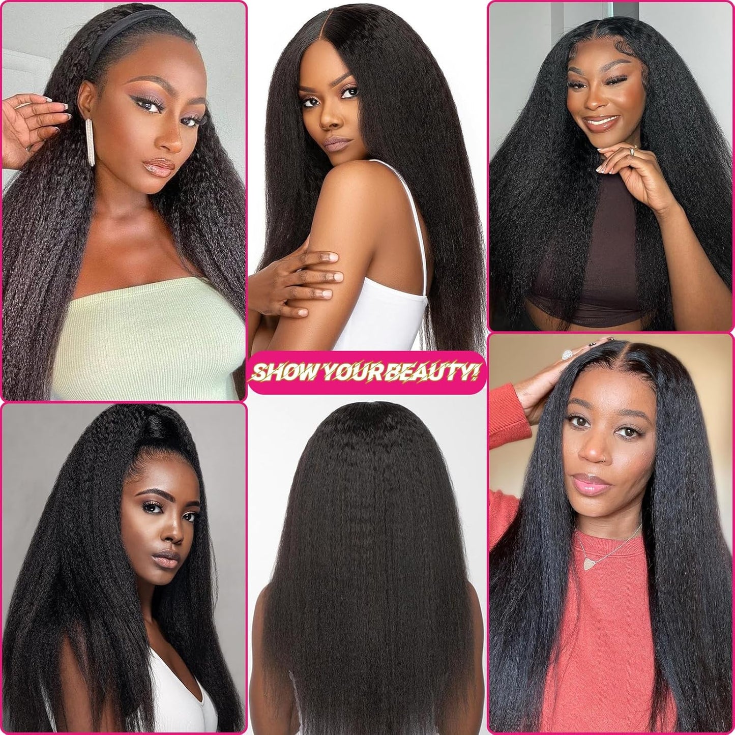 Clip in Hair Extensions Real Human Hair 20 Inch 8Pcs 120g Kinky Straight Clip Ins Full Head Brazilian Remy Hair Extensions for Women Natural Black Double Weft Clip In