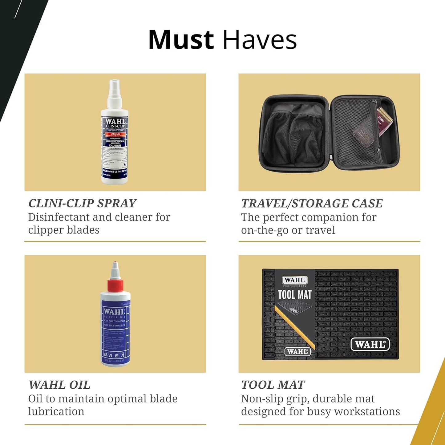 Wahl Professional All Star Corded Combo Includes Designer Clipper and Peanut Trimmer Powerful Motors Complete Kit