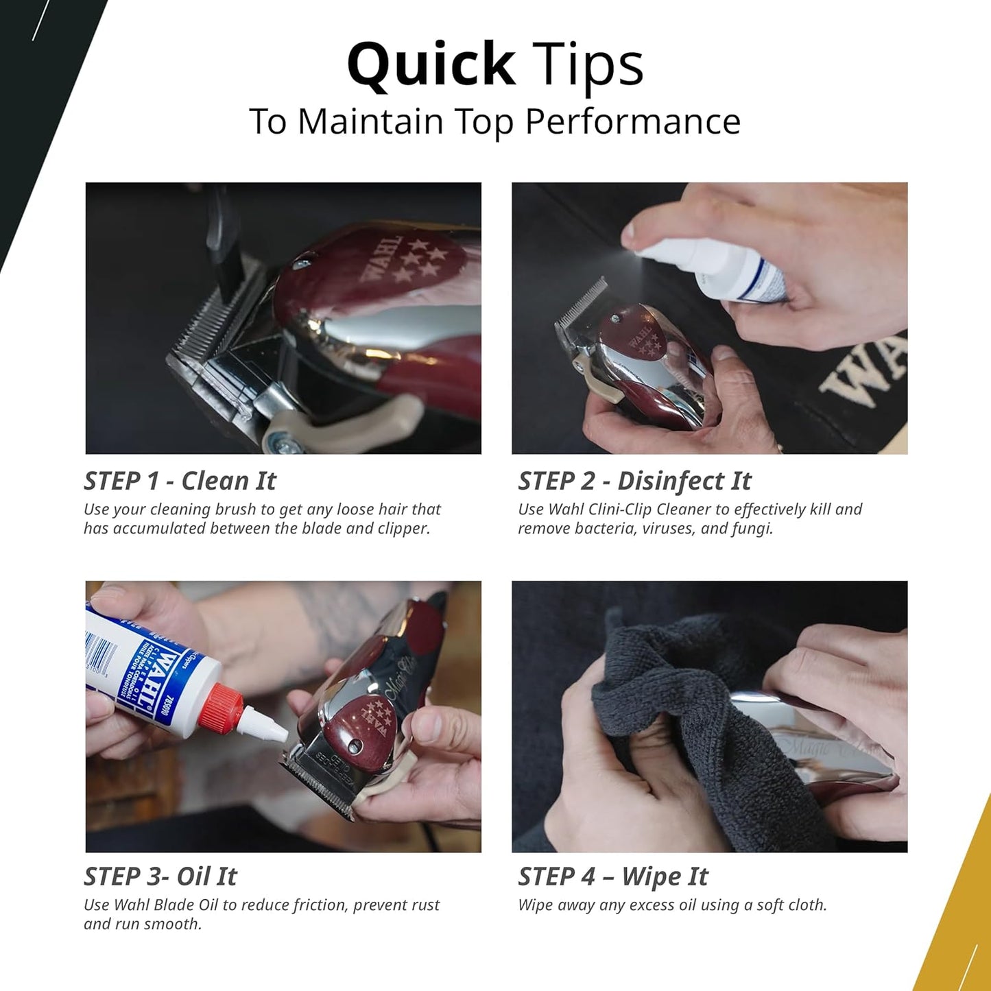 Wahl Professional All Star Corded Combo Includes Designer Clipper and Peanut Trimmer Powerful Motors Complete Kit