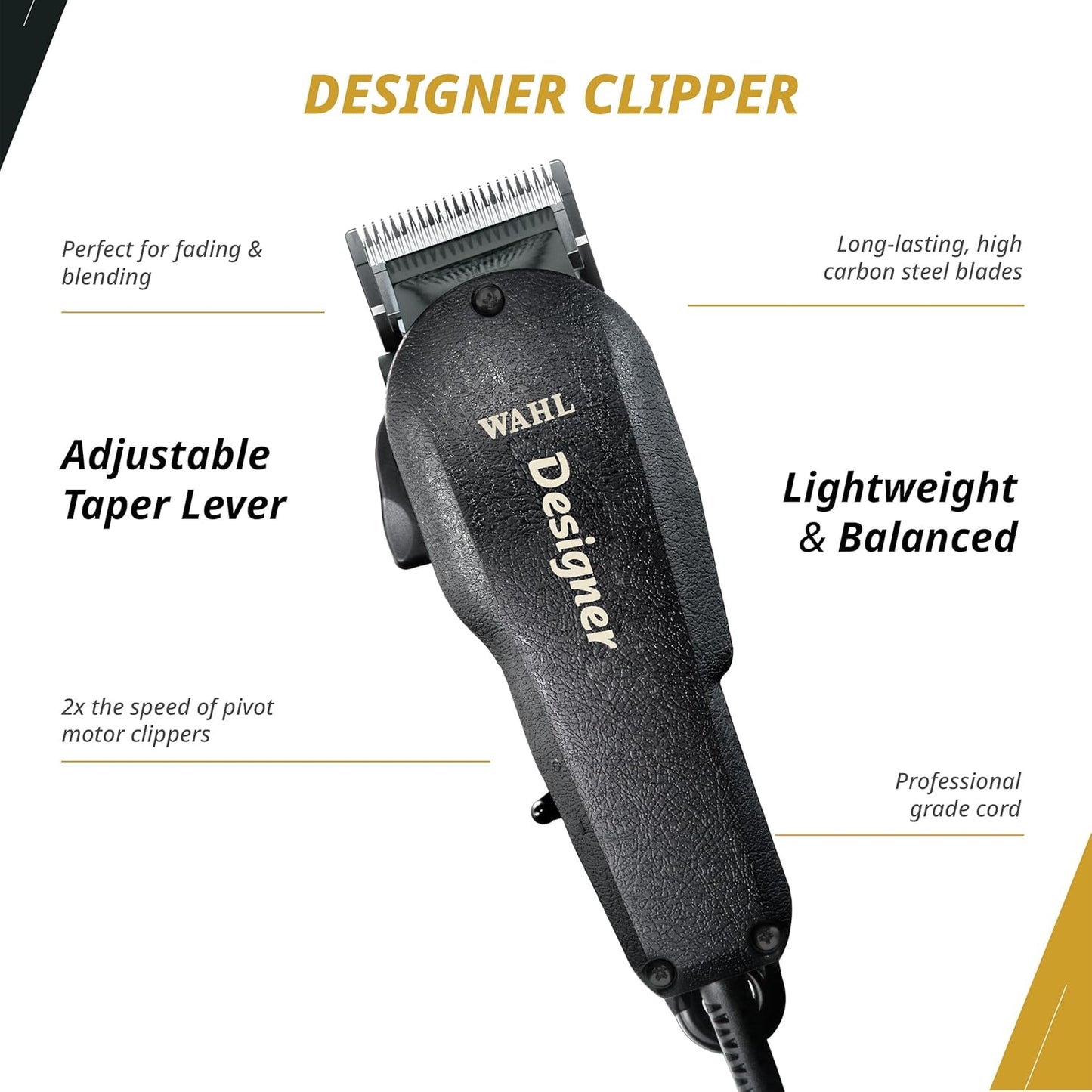 Wahl Professional All Star Corded Combo Includes Designer Clipper and Peanut Trimmer Powerful Motors Complete Kit