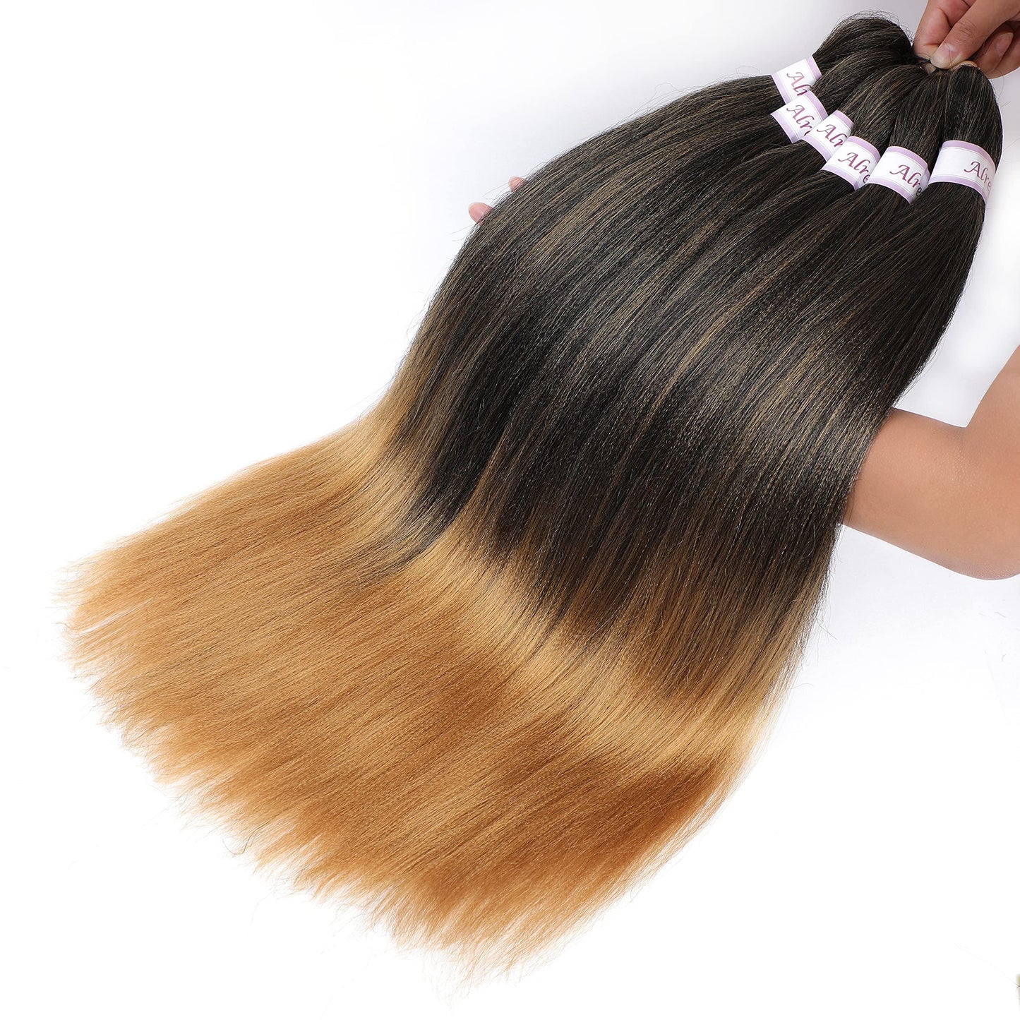 Alrence Pre Stretched Braiding Hair Long Braid 30 Inch 8 Packs Professional Braiding Hair Extensions Synthetic Crochet Twist Braids (30 Inch, 1B#)